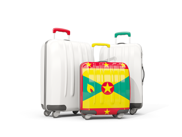 Luggage with flag. Download flag icon of Grenada at PNG format