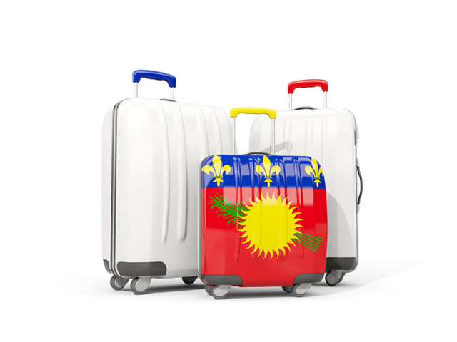 Luggage with flag. Download flag icon of Guadeloupe at PNG format