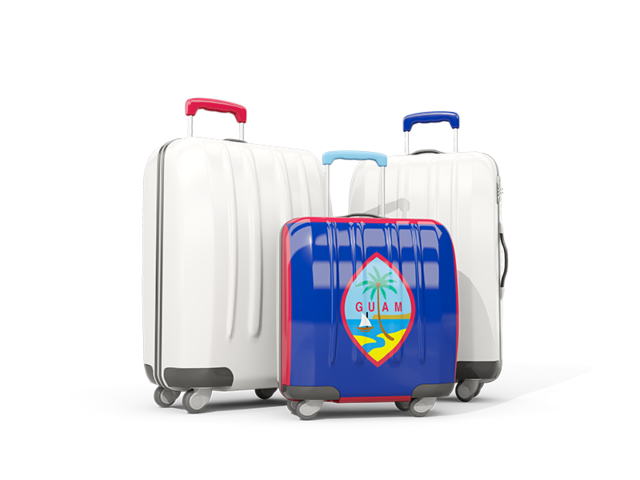 Luggage with flag. Download flag icon of Guam at PNG format