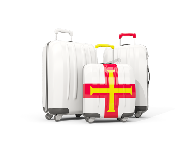 Luggage with flag. Download flag icon of Guernsey at PNG format