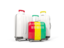 Guinea. Luggage with flag. Download icon.