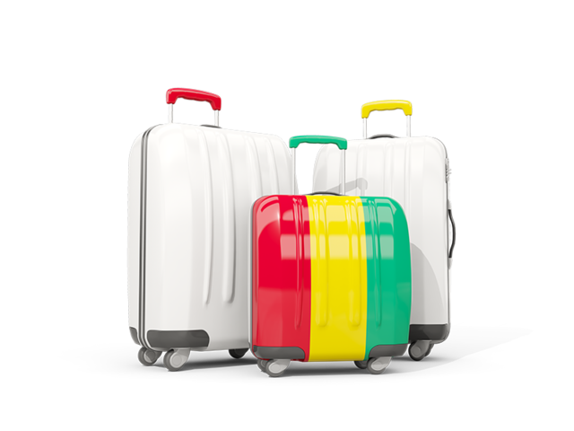 Luggage with flag. Download flag icon of Guinea at PNG format