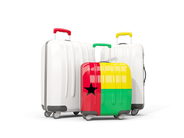 Luggage with flag. Download flag icon of Guinea-Bissau at PNG format