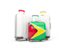 Guyana. Luggage with flag. Download icon.