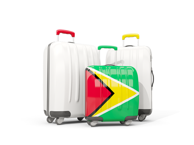 Luggage with flag. Download flag icon of Guyana at PNG format