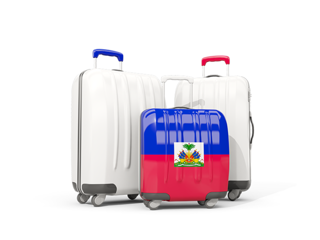 Luggage with flag. Download flag icon of Haiti at PNG format