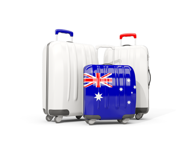 Luggage with flag. Download flag icon of Heard Island at PNG format