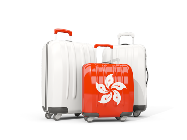 Luggage with flag. Download flag icon of Hong Kong at PNG format