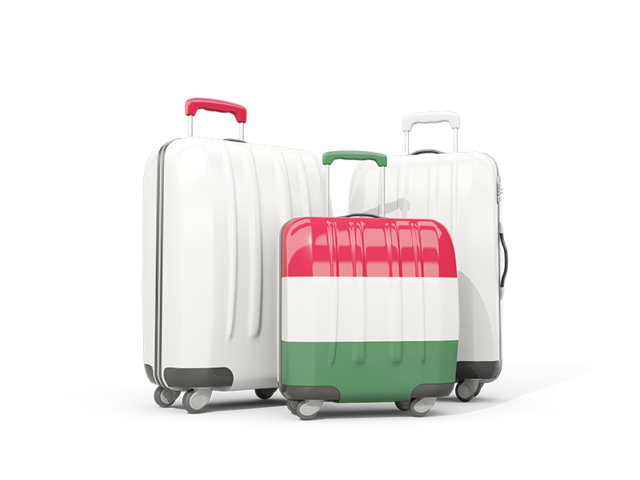 Luggage with flag. Download flag icon of Hungary at PNG format