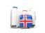 Iceland. Luggage with flag. Download icon.