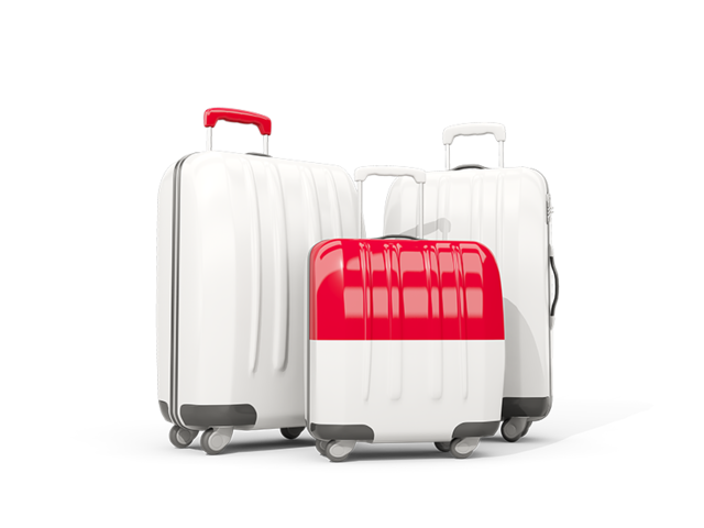 Luggage with flag. Download flag icon of Indonesia at PNG format