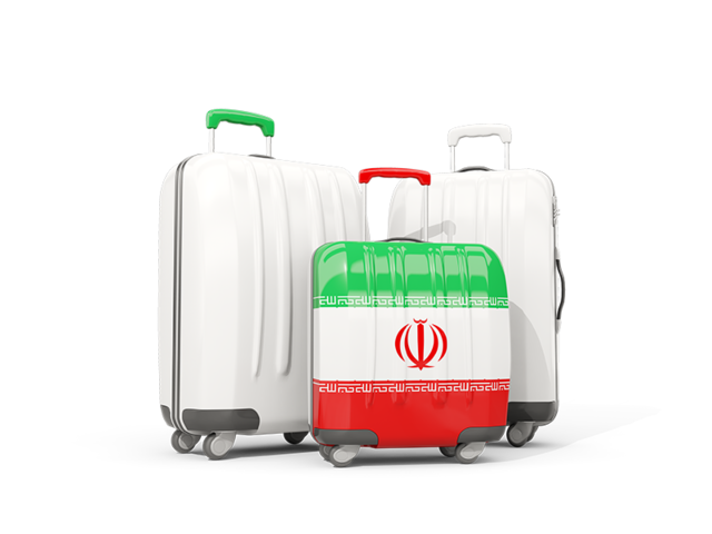 Luggage with flag. Download flag icon of Iran at PNG format