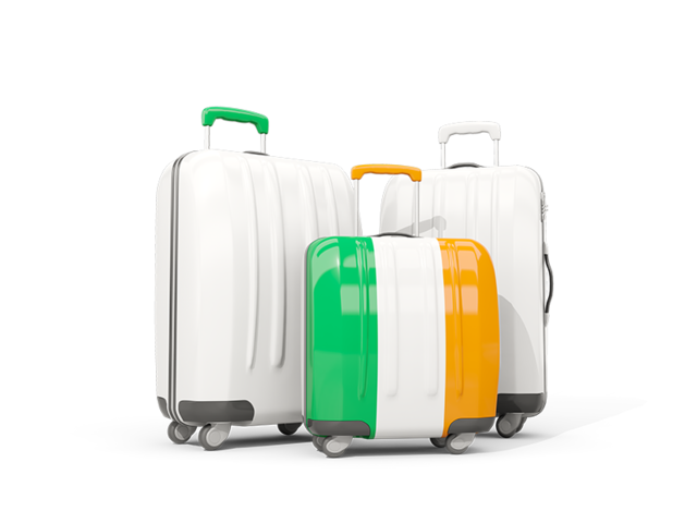 Luggage with flag. Download flag icon of Ireland at PNG format