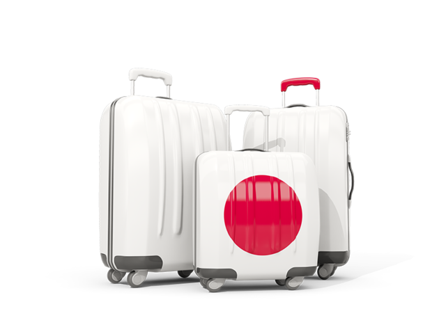 Luggage with flag. Download flag icon of Japan at PNG format