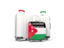 Jordan. Luggage with flag. Download icon.