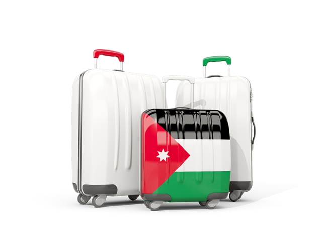 Luggage with flag. Download flag icon of Jordan at PNG format