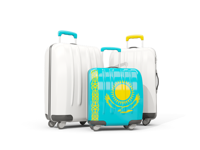 Luggage with flag. Download flag icon of Kazakhstan at PNG format