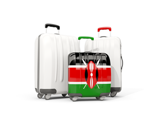 Luggage with flag. Download flag icon of Kenya at PNG format