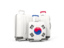 South Korea. Luggage with flag. Download icon.