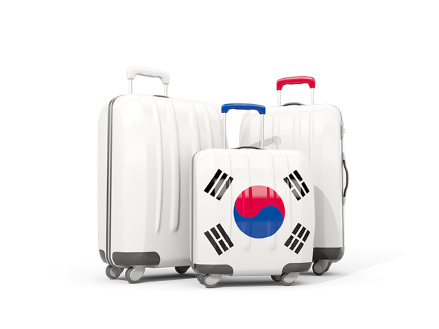 Luggage with flag. Download flag icon of South Korea at PNG format