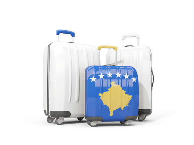 Luggage with flag. Download flag icon of Kosovo at PNG format