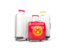 Kyrgyzstan. Luggage with flag. Download icon.