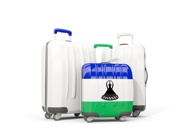 Luggage with flag. Download flag icon of Lesotho at PNG format