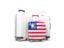 Liberia. Luggage with flag. Download icon.