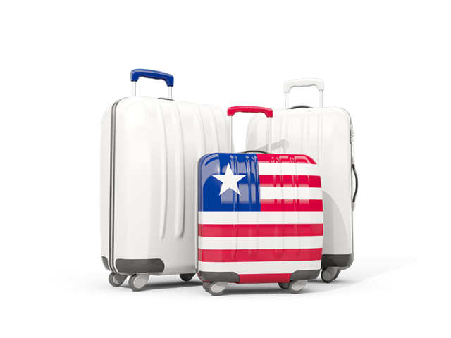 Luggage with flag. Download flag icon of Liberia at PNG format