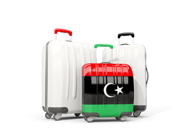 Luggage with flag. Download flag icon of Libya at PNG format