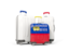 Liechtenstein. Luggage with flag. Download icon.