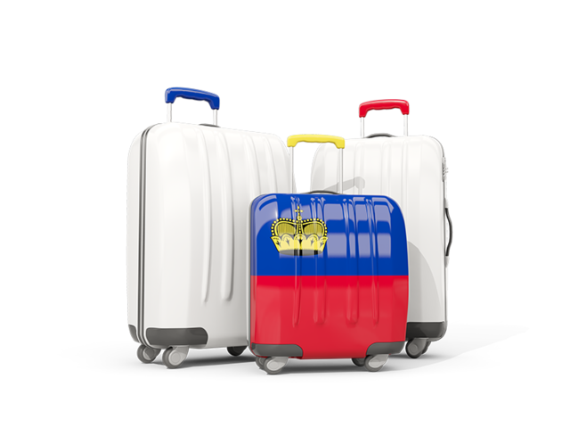 Luggage with flag. Download flag icon of Liechtenstein at PNG format