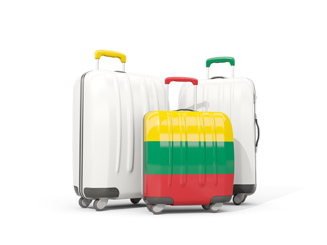 Luggage with flag. Download flag icon of Lithuania at PNG format