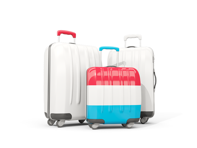 Luggage with flag. Download flag icon of Luxembourg at PNG format