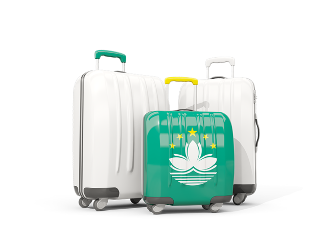 Luggage with flag. Download flag icon of Macao at PNG format