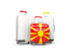 Macedonia. Luggage with flag. Download icon.