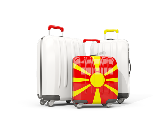 Luggage with flag. Download flag icon of Macedonia at PNG format