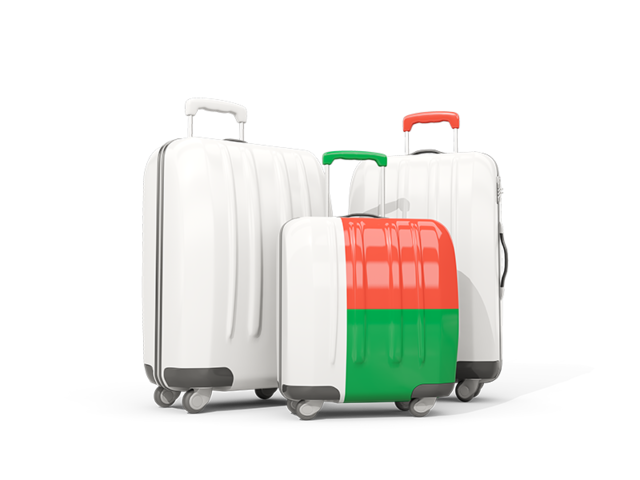 Luggage with flag. Download flag icon of Madagascar at PNG format