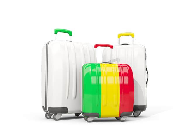 Luggage with flag. Download flag icon of Mali at PNG format