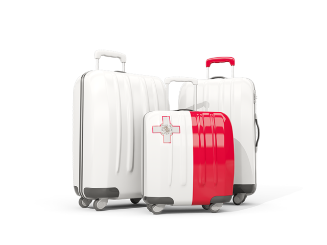 Luggage with flag. Download flag icon of Malta at PNG format