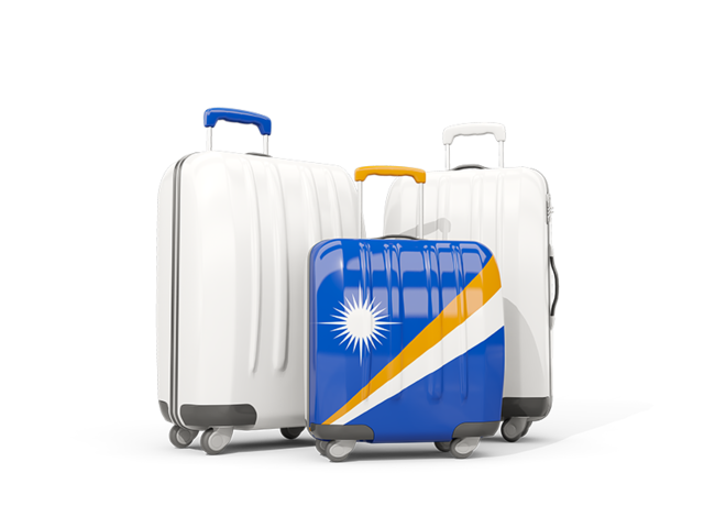 Luggage with flag. Download flag icon of Marshall Islands at PNG format