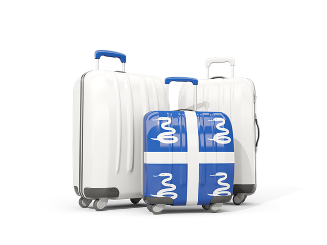 Luggage with flag. Download flag icon of Martinique at PNG format