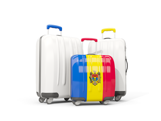 Luggage with flag. Download flag icon of Moldova at PNG format