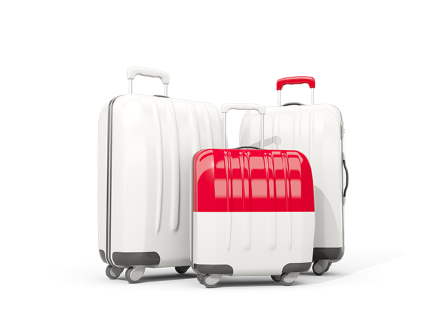 Luggage with flag. Download flag icon of Monaco at PNG format