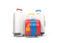 Mongolia. Luggage with flag. Download icon.