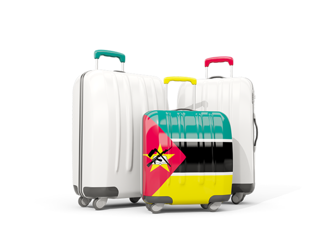Luggage with flag. Download flag icon of Mozambique at PNG format