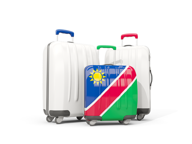 Luggage with flag. Download flag icon of Namibia at PNG format