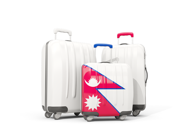 Luggage with flag. Download flag icon of Nepal at PNG format