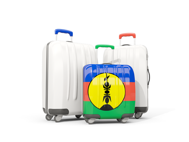 Luggage with flag. Download flag icon of New Caledonia at PNG format