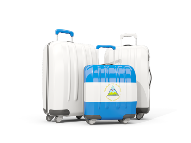 Luggage with flag. Download flag icon of Nicaragua at PNG format